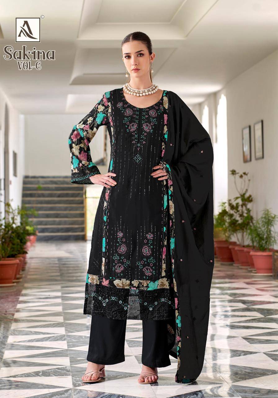 Alok suit sakina-6 Best wholesale dress materials in Hyderabad